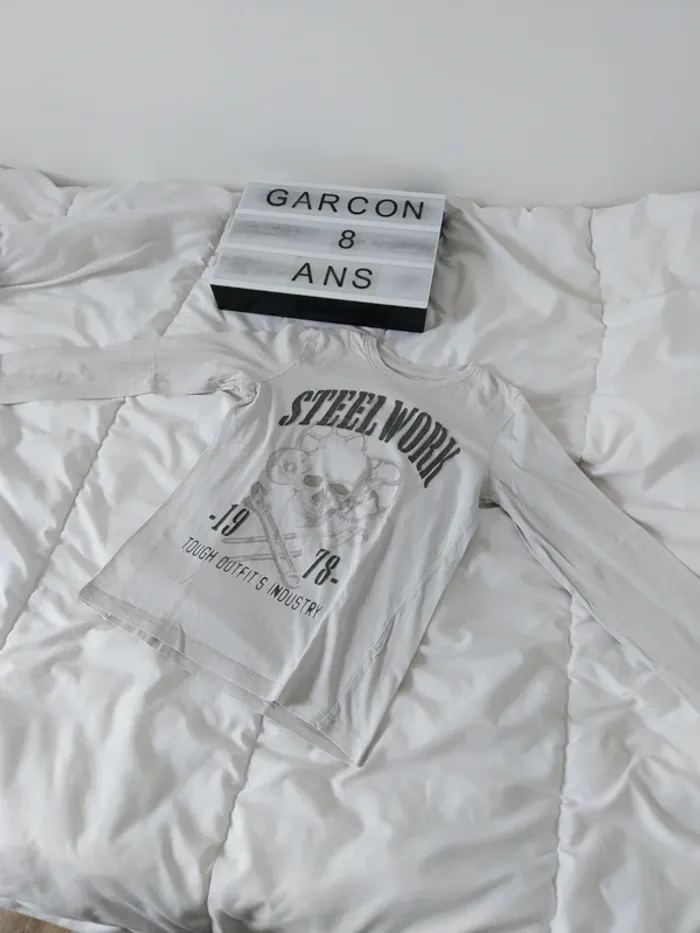 Tee-shirt manche longue garçon 8 ans In Extenso