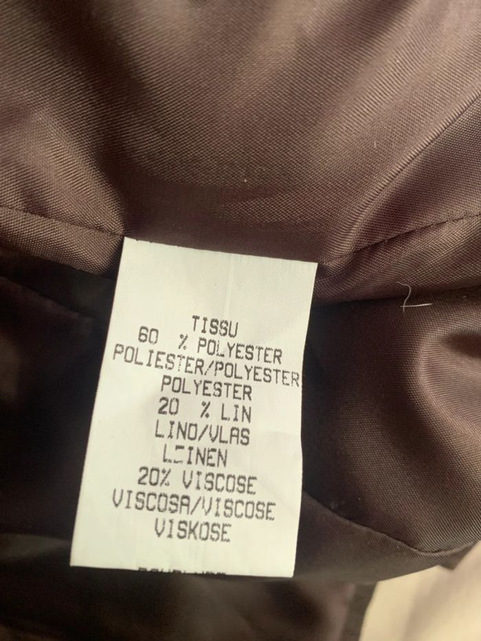 Ensemble 1 2 3 marron tailleur salopette jambes larges +blazer taille 42 - photo numéro 17