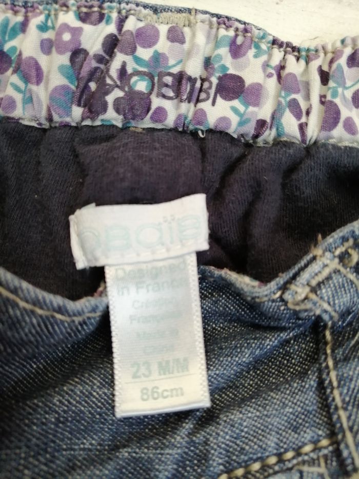 Ensemble fille 24 mois pantalon jean et haut manche longue Obaibi - photo numéro 2