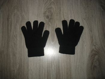PAIRE DE GANTS NOIR MIXTE "LA HALLE" - TAILLE UNIQUE - n°05