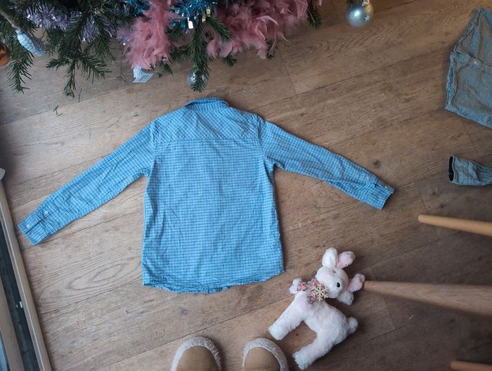 Chemise vichy bleu Cyrillus 10 ans - photo numéro 3