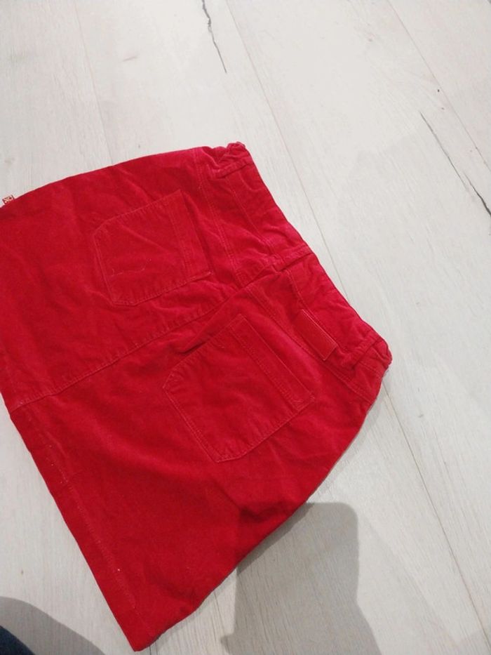 Jupe en velour rouge 10 ans okaidi - photo numéro 5