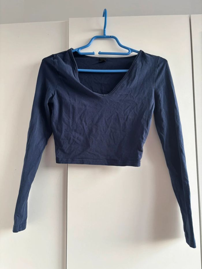 Crop top SHEIN bleu foncée - photo numéro 2