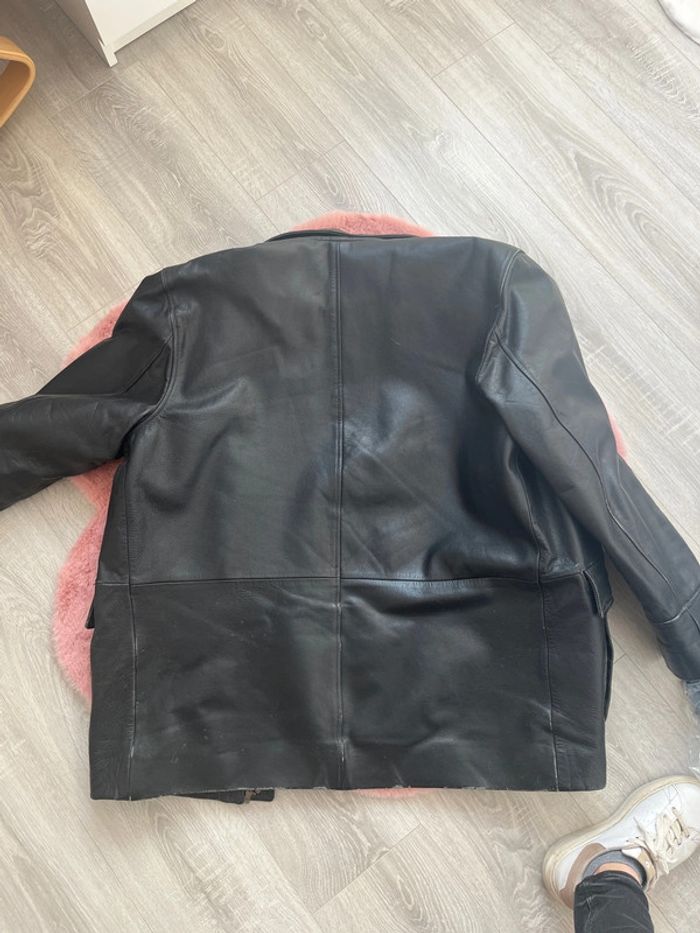 Veste cuir homme 50 noir - photo numéro 14