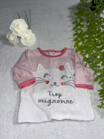 Pyjama 1 pièce à longue manche bébé fille
