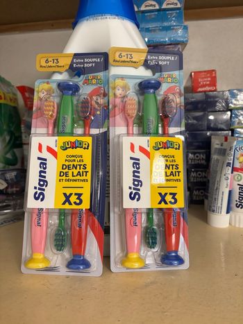 6 Brosse à dent signal junior super mario 6-13ans