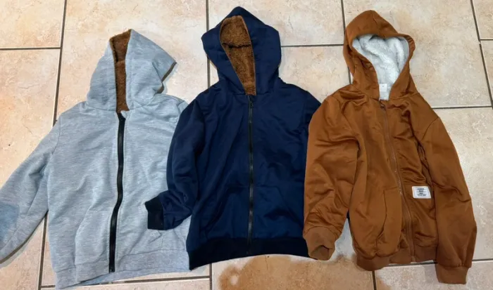 Lots de 3 sweats fourres