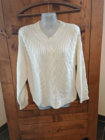 Pull Torsadé Blanc crème - Jennyfer - État Neuf