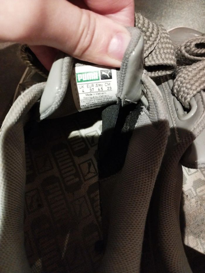 Basket puma kaki verni + lacet - photo numéro 4