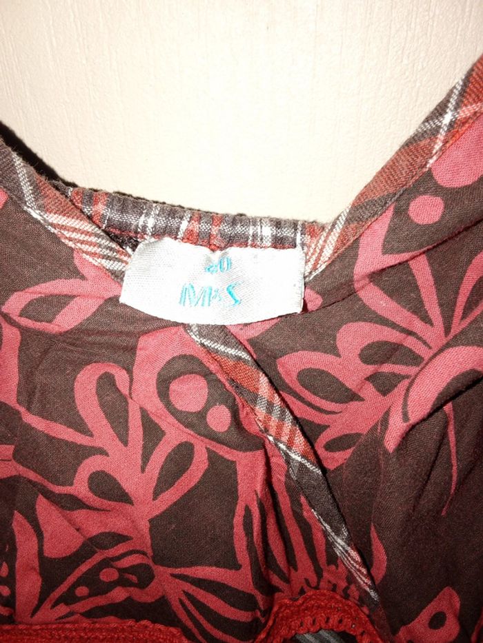 Robe col V style carreaux écossais taille 40 - photo numéro 4