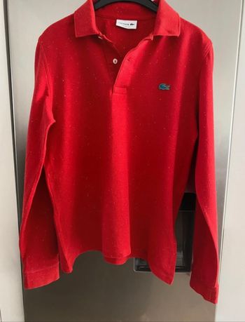 Sweat shirt rouge foncé marque Lacoste