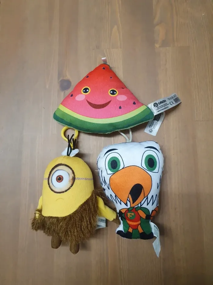 Lot de 3 peluches