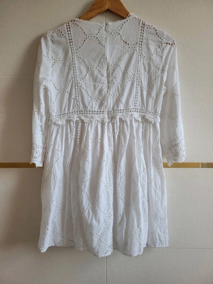 Robe blanche brodée - Zara - photo numéro 5