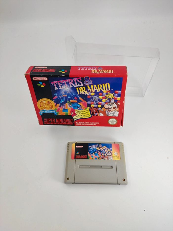 Tetris & Dr Mario / Super Nintendo SNES / pal fr fah sans notice - photo numéro 2