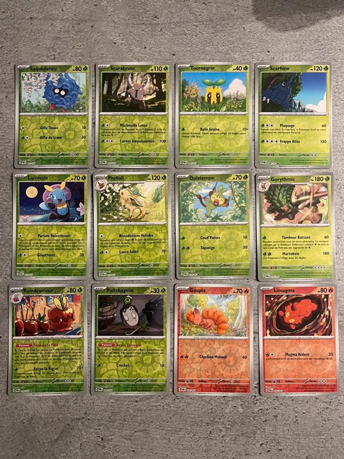 69 cartes Pokémon reverse différentes Mascarade crépusculaire - photo numéro 2