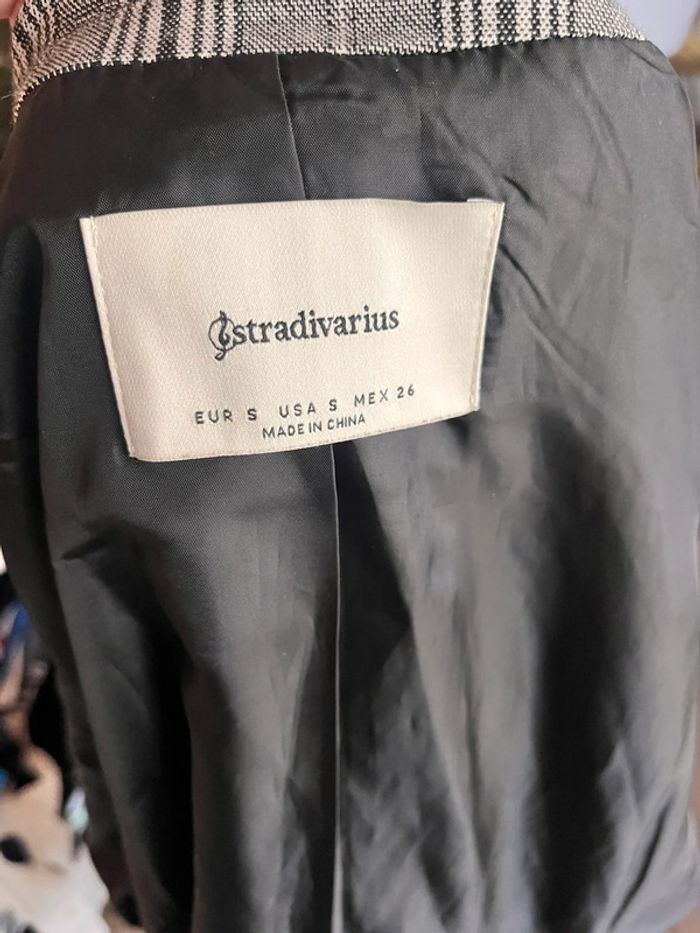 Blazer long à carreaux taille s - photo numéro 3