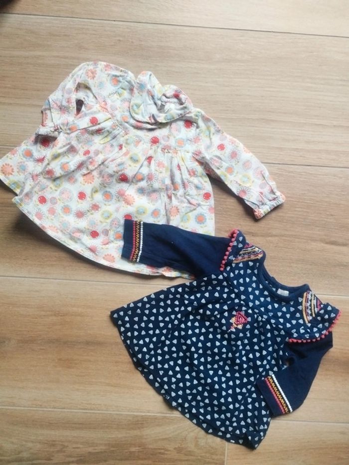 Lot de 2 blouses bébé fille taille 1 mois Orchestra