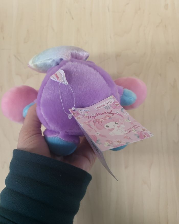 Petite peluche Sanrio My Melody Licorne violette - photo numéro 4