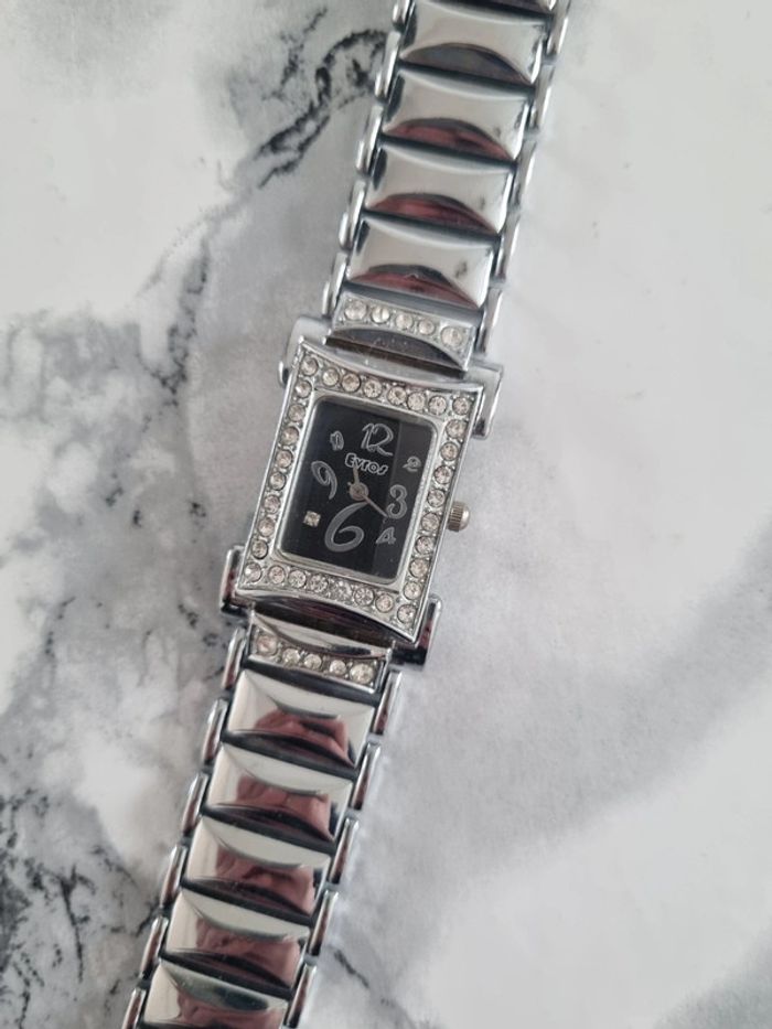 Montre argenté strass Année '90 - photo numéro 5