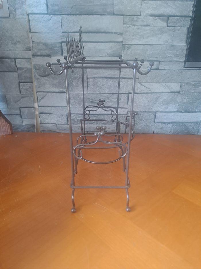 Support à tasses "Brasserie" en fer forgé léger - photo numéro 6