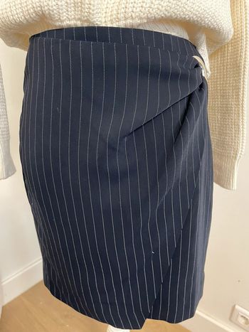 Jupe façon cache cœur mango rayé