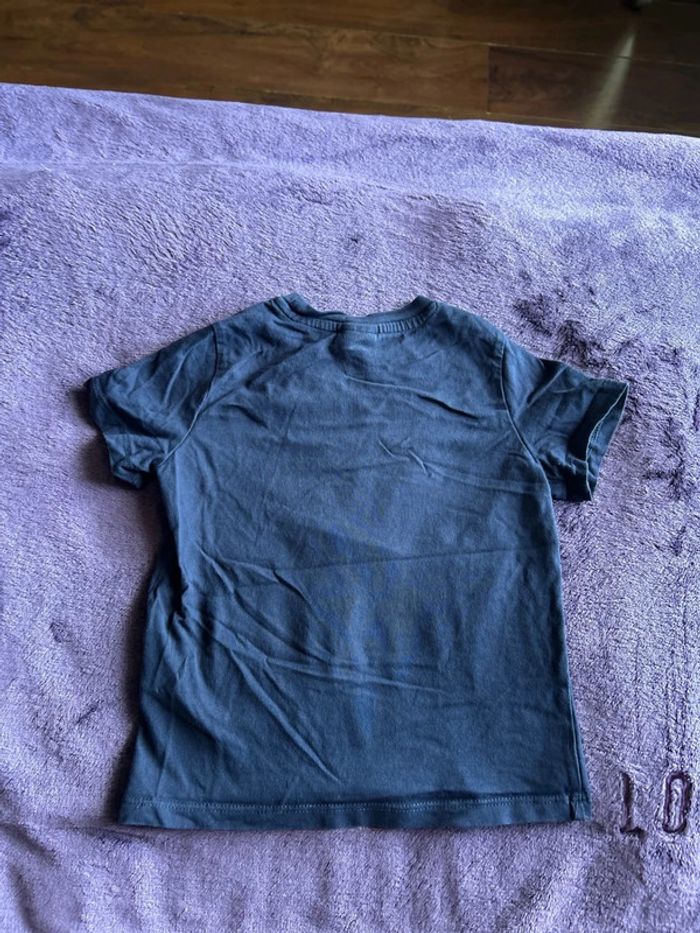 T-shirt manches courtes garcon en coton bleu marine thème dinosaures Sergent major taille 4 ans - photo numéro 3