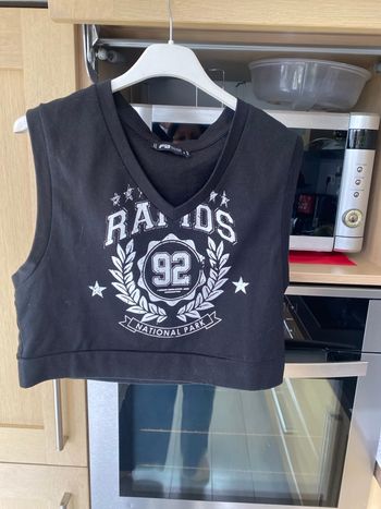 Débardeur  court noir femme pour la marque