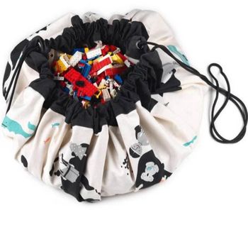 Sac et tapis rangement jouets carte du monde