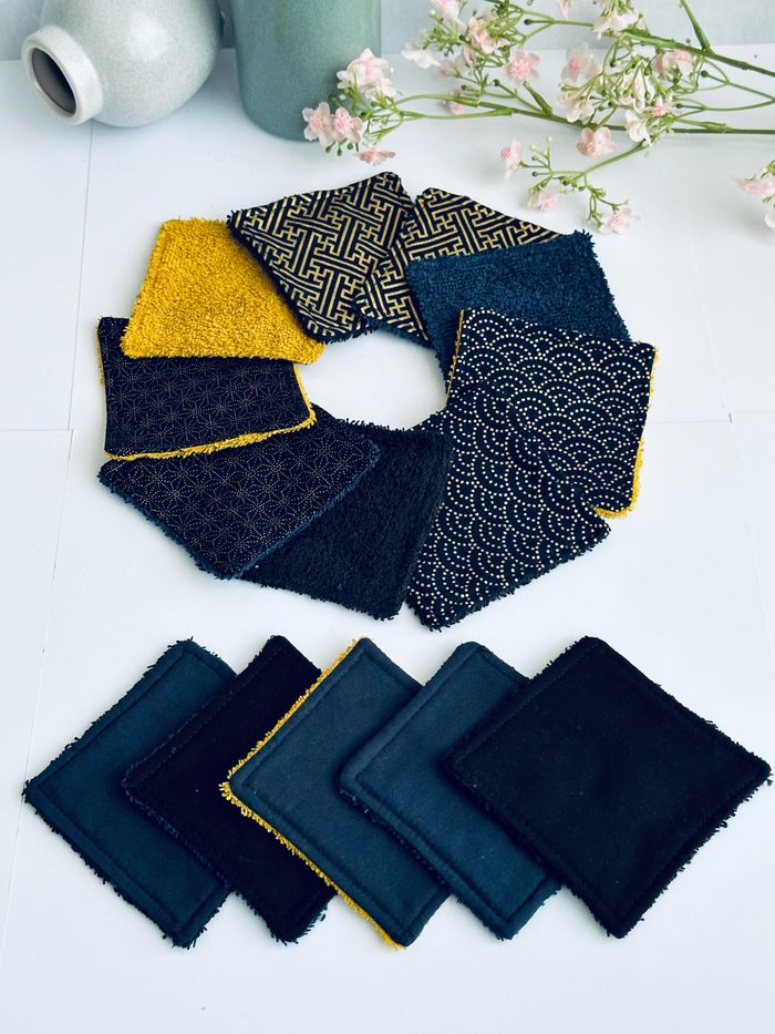 Lingettes lavables lot de 14  et réutilisable - photo numéro 3