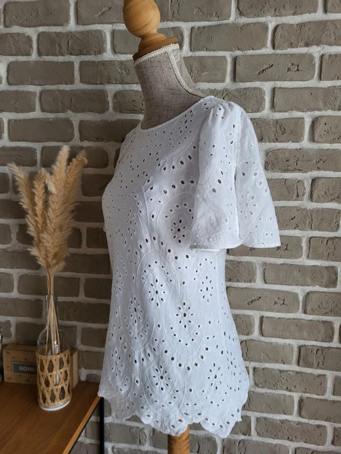 Haut romantique broderie anglaise - Massimo Dutti - photo numéro 7