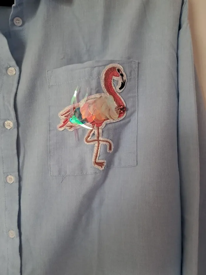 Chemise bleu ciel super tendance - photo numéro 2