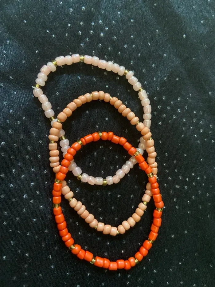 Bracelets dégradés orange doré - photo numéro 2