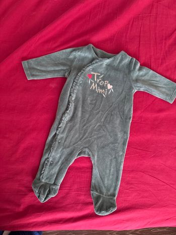 Pyjama velours Gémo vert