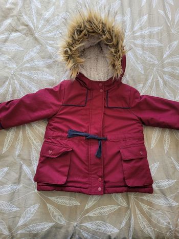 Manteau chaud violet/ bordeaux