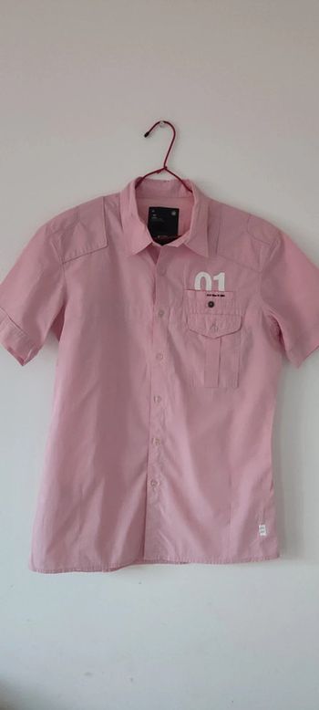 Chemise rose manche courte G-Star