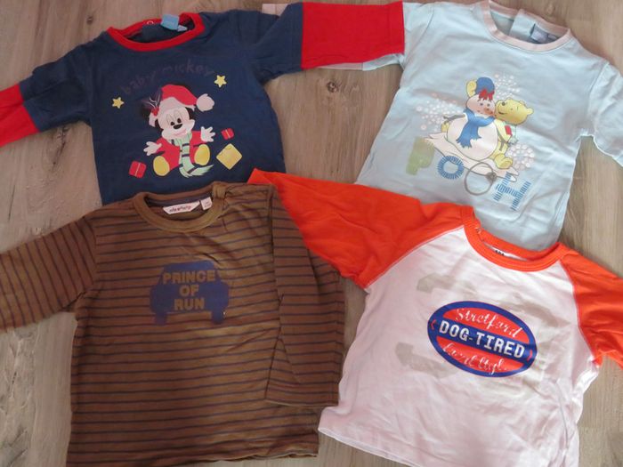 lot de 4 tee shirts longues manches 18 mois
