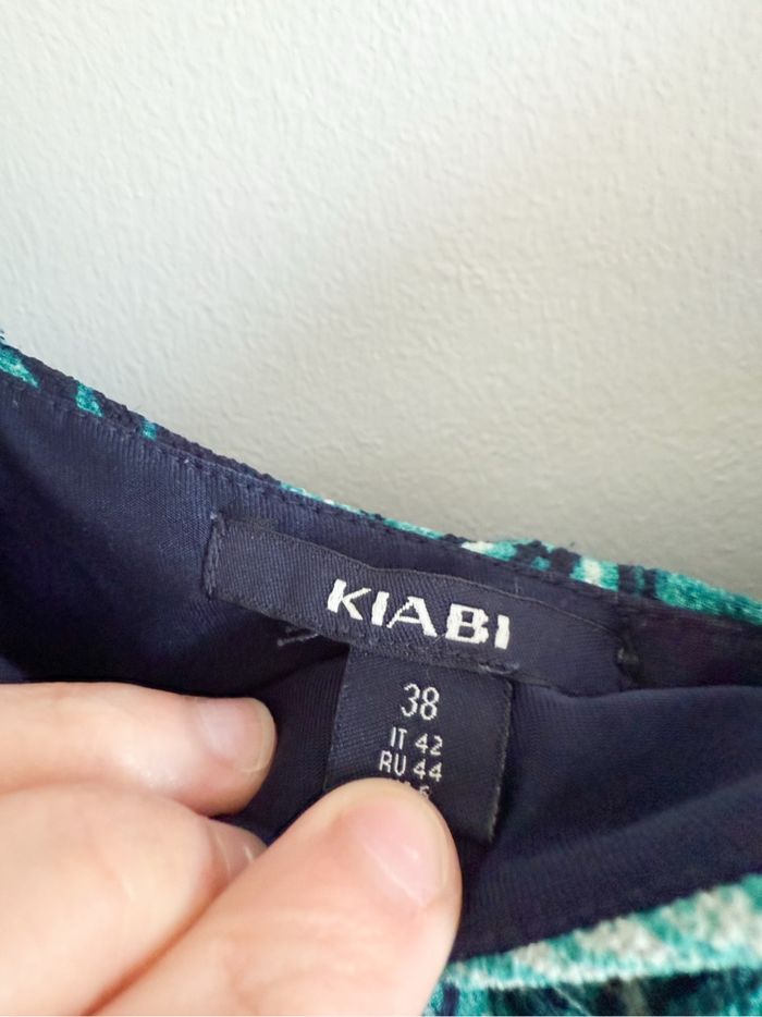 Robe été épaules dénudée vert à motifs floraux kiabi taille 38 M - photo numéro 6
