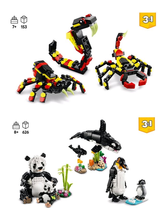 Lego creator l'araignée surprenante et la famille panda - photo numéro 2