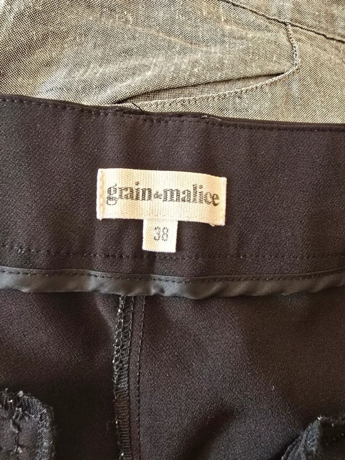 Pantalon droit noir tailleur grain de malice taille 38 - photo numéro 6