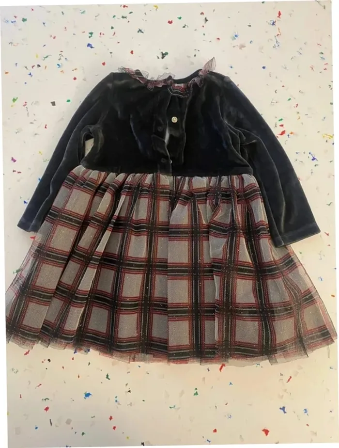 Robe de fêtes en velours et tulle Petit Bateau 18 mois - photo numéro 4