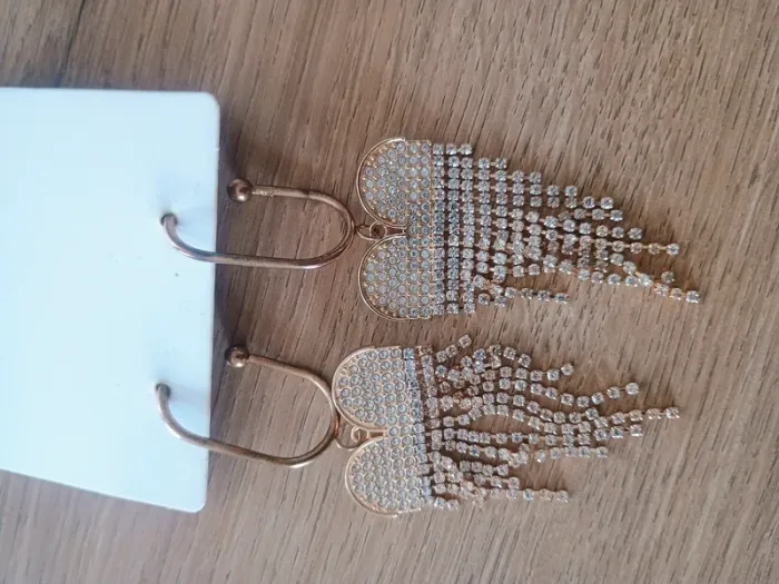 boucle d'oreille coeur fantaisie - photo numéro 2
