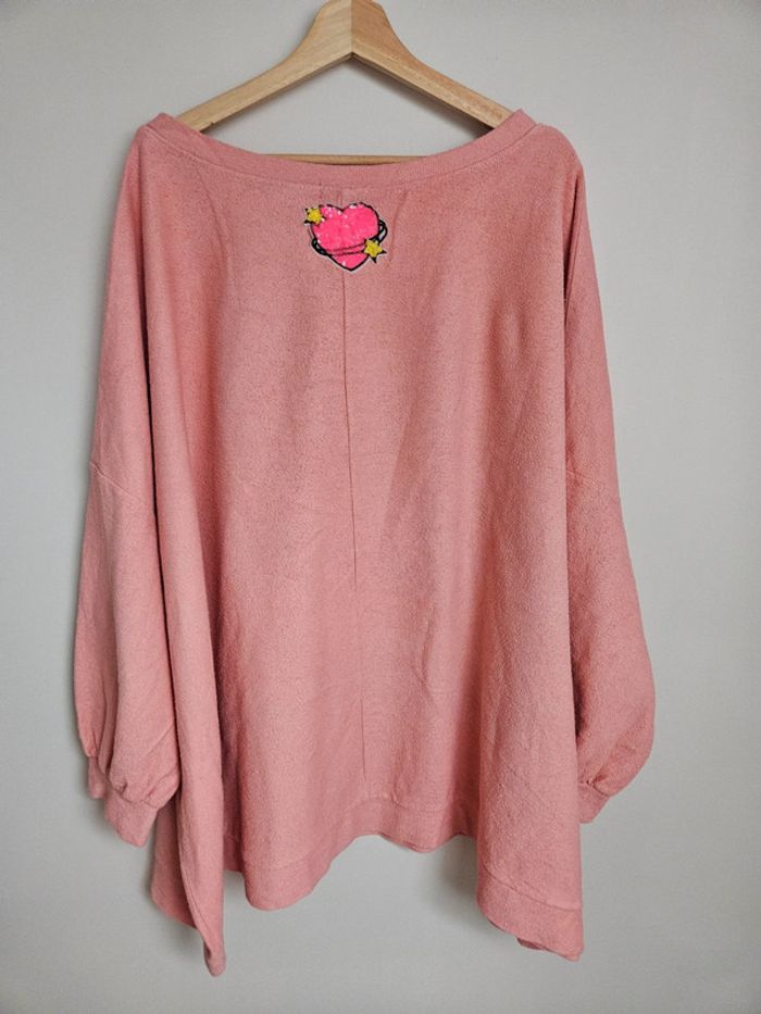 Sweat oversize bouche sequins T.54 - photo numéro 4
