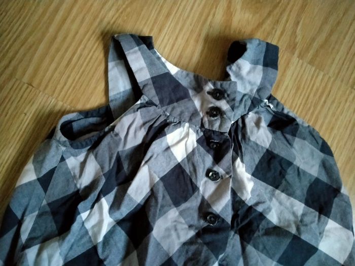 Tunique a bretelles. Gris. Confetti. Bébé 18 mois - photo numéro 7