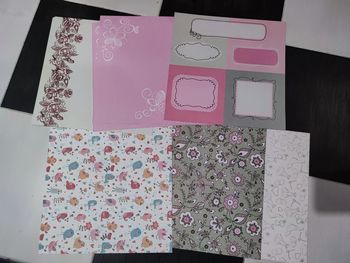 Lot de 12 feuilles recto verso cartonnées 30 x 30 cm  #102