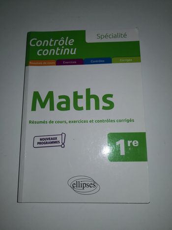 Spécialité Mathématiques - Première - Nouveaux programmes