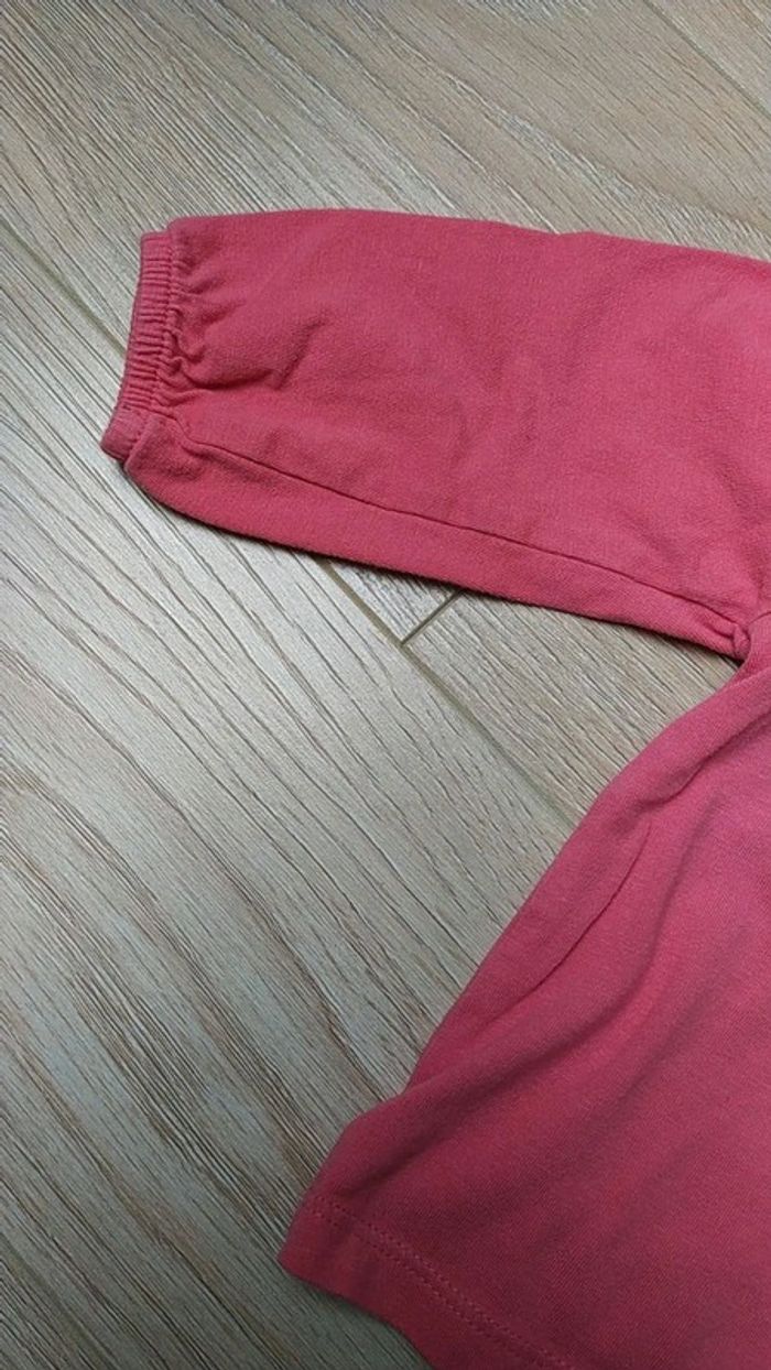 T shirt rose dentelle 9 mois kitchoun - photo numéro 3