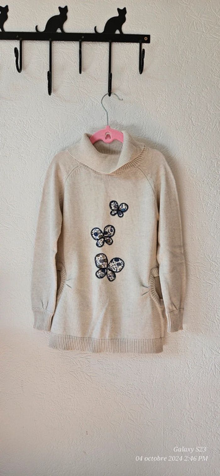 Robe pull manches longues col roulé 5A