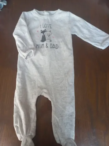 Pyjama gris "renards" in extenso 12mois 74cm