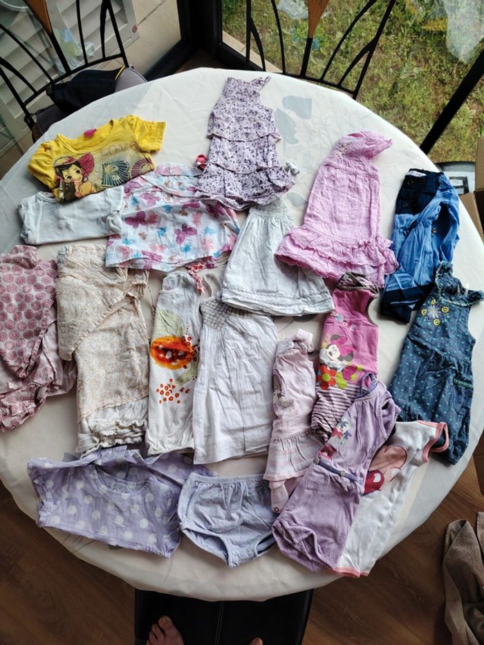 Lot été 9 mois fille 18 pièces