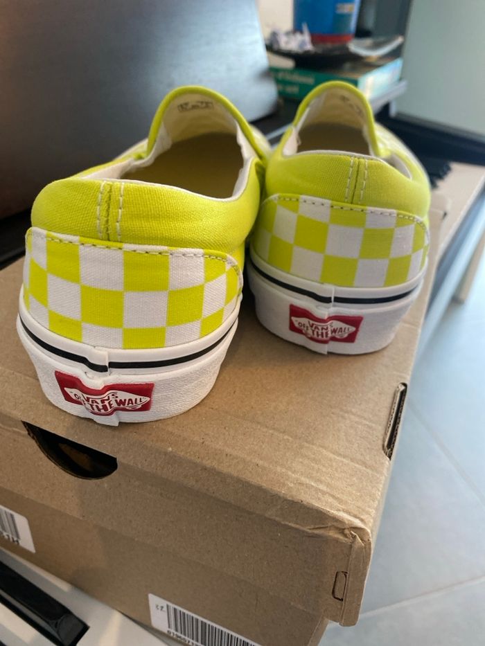 Vans yellow flash slip on checkerboard taille 40,5 - photo numéro 4